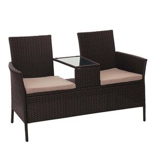 MCW POLY-RATTAN LAVIČKA Hnedá, béžová vyobraziť