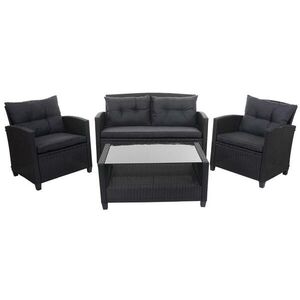 MCW XXL POLY-RATTAN SÚPRAVA 4-DIELNA Antracitová vyobraziť