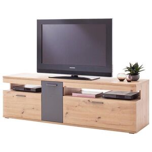 Livetastic SKRINKA POD TV, antracitová, farba duba, 180/55/50 cm vyobraziť