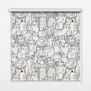 TULUP VNÚTORNÁ roleta - okenná roleta - roleta - 120x140 cm - Nakreslené mačky vyobraziť