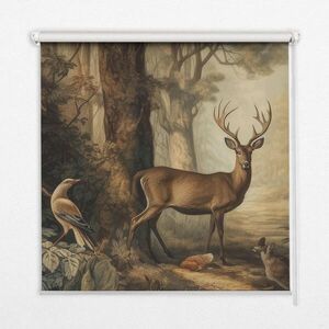 TULUP VNÚTORNÁ roleta - okenná roleta - roleta - 110x140 cm - Zvieratá v lese vyobraziť