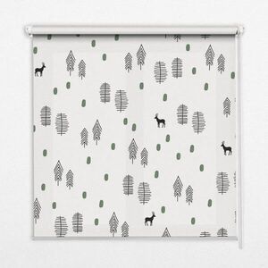 TULUP VNÚTORNÁ roleta - okenná roleta - roleta - 130x140 cm - Nakreslené stromy a jelene vyobraziť