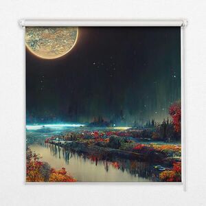 TULUP VNÚTORNÁ roleta - okenná roleta - roleta - 130x140 cm - Rieka v mesačnom svite vyobraziť