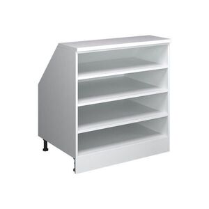 Vicco KUCHYNSKÁ SKRIŇA PRE ŠIKMÉ STRECHY R-Line biely 80 cm s 4 priehradkami, korpus skrine hĺbka 60 cm vyobraziť