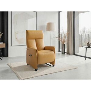 Sit & More RELAXAČNÉ KRESLO, koža, kari žltá vyobraziť