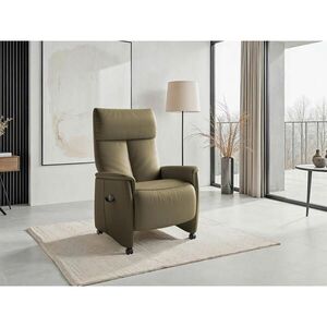 Sit & More RELAXAČNÉ KRESLO, koža, olivovozelená vyobraziť