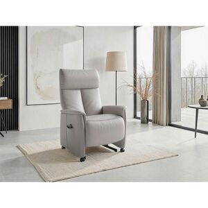 Sit & More RELAXAČNÉ KRESLO, koža, svetlosivá vyobraziť