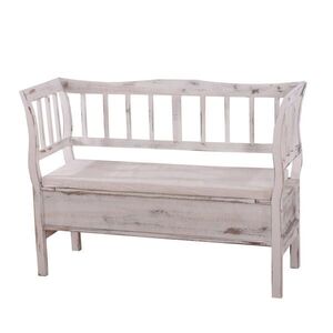 MCW SEDACIA LAVICA S ÚLOŽNÝM PRIESTOROM SHABBY-LOOK Krémovo biela vyobraziť