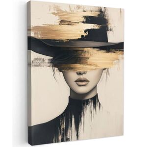 MuchoWow OBRAZ NA PLÁTNE Žena - klobúk - farba 30x40 cm vyobraziť
