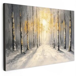 MuchoWow OBRAZ NA PLÁTNE Zima - Abstraktné - Sneh - Príroda - Slnko 30x20 cm vyobraziť