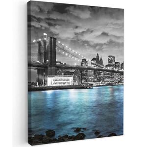 MuchoWow OBRAZ NA PLÁTNE New York - panoráma - mesto - modrá 30x40 cm vyobraziť
