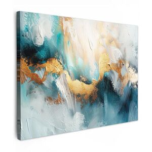 MuchoWow OBRAZ NA PLÁTNE Abstraktné - umenie - zlaté - modré 80x60 cm vyobraziť