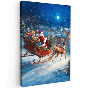 MuchoWow OBRAZ NA PLÁTNE Otec Vianoc - soby - Vianoce - sneh 80x120 cm vyobraziť