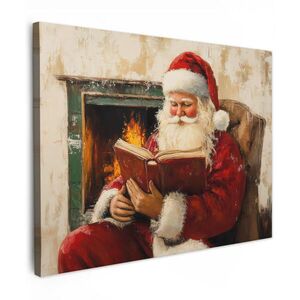 MuchoWow OBRAZ NA PLÁTNE Vianoce - Father Christmas - Zima - Open Fireside 40x30 cm vyobraziť