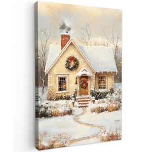 MuchoWow OBRAZ NA PLÁTNE Vianoce - Domov - Zima - Sneh 60x90 cm vyobraziť