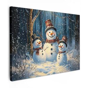 MuchoWow OBRAZ NA PLÁTNE Snehuliak - Sneh - Zima - Les 40x30 cm vyobraziť