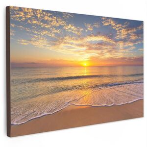 MuchoWow OBRAZ NA PLÁTNE Pláž - Západ slnka - More 90x60 cm vyobraziť