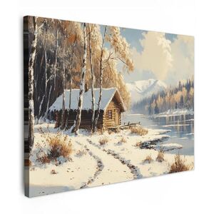 MuchoWow OBRAZ NA PLÁTNE Zima - Sneh - Domov - Príroda 40x30 cm vyobraziť