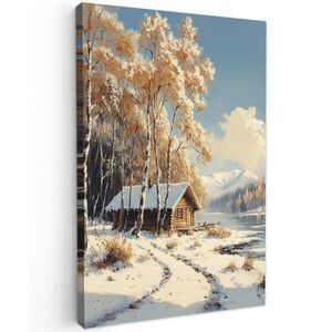 MuchoWow OBRAZ NA PLÁTNE Zima - Sneh - Domov - Príroda 80x120 cm vyobraziť