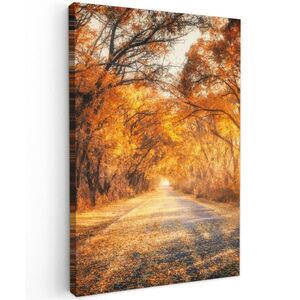 MuchoWow OBRAZ NA PLÁTNE Les - Jeseň - Stromy - Lesná cesta - Príroda 80x120 cm vyobraziť