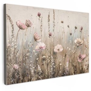 MuchoWow OBRAZ NA PLÁTNE Kvety - Ružová - Moderné - Béžová 30x20 cm vyobraziť
