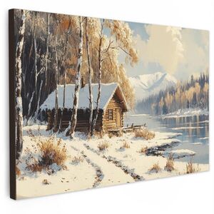 MuchoWow OBRAZ NA PLÁTNE Zima - Sneh - Domov - Príroda 90x60 cm vyobraziť