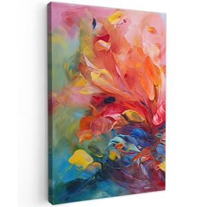 MuchoWow OBRAZ NA PLÁTNE Olejomaľba - Umenie - Abstraktné - Farebné 80x120 cm vyobraziť