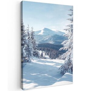 MuchoWow OBRAZ NA PLÁTNE Zimná krajina - Príroda - Hory - Stromy - Sneh 40x60 cm vyobraziť