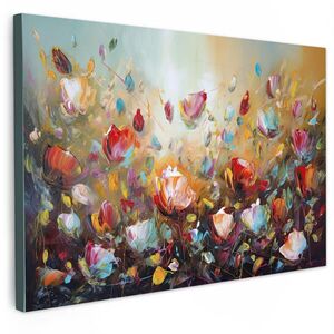 MuchoWow OBRAZ NA PLÁTNE Kvety - Umenie - Príroda - Olejomaľba 60x40 cm vyobraziť