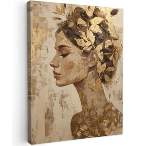MuchoWow OBRAZ NA PLÁTNE Žena - zlatá - abstraktná - textúra 30x40 cm vyobraziť