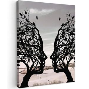 MuchoWow OBRAZ NA PLÁTNE Pláž - more - ľudia - strom - moderné umenie 30x40 cm vyobraziť