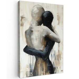 MuchoWow OBRAZ NA PLÁTNE Abstraktné - Láska - Čiernobiele - Moderné 80x120 cm vyobraziť