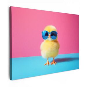 MuchoWow OBRAZ NA PLÁTNE Chick - Slnečné okuliare - modré 80x60 cm vyobraziť