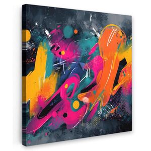 MuchoWow OBRAZ NA PLÁTNE Abstraktné - Graffiti - Farebné - Fľaky farby 20x20 cm vyobraziť