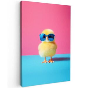 MuchoWow OBRAZ NA PLÁTNE Chick - Slnečné okuliare - modré 80x120 cm vyobraziť
