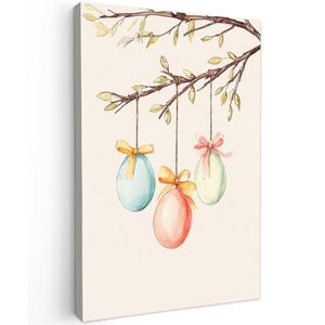 MuchoWow OBRAZ NA PLÁTNE Veľkonočný koláč - mašľa - vajcia 20x30 cm vyobraziť