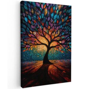 MuchoWow OBRAZ NA PLÁTNE Mozaika - farebné - strom - vetvy 60x90 cm vyobraziť