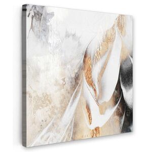 MuchoWow OBRAZ NA PLÁTNE Luxusné - abstraktné - zlaté - biele 50x50 cm vyobraziť