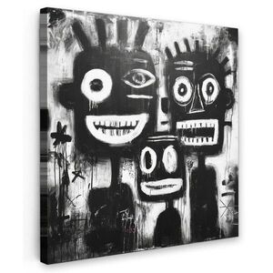 MuchoWow OBRAZ NA PLÁTNE Maľba - Postavy - čierna - abstraktná 20x20 cm vyobraziť