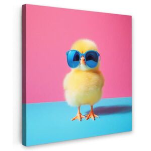 MuchoWow OBRAZ NA PLÁTNE Chick - Slnečné okuliare - modré 50x50 cm vyobraziť