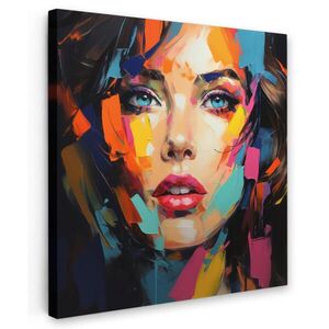 MuchoWow OBRAZ NA PLÁTNE Žena - Portrét - Farebné - Umenie 20x20 cm vyobraziť