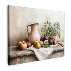 MuchoWow OBRAZ NA PLÁTNE Ovocie - bylinky - vidiek 80x60 cm vyobraziť