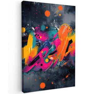 MuchoWow OBRAZ NA PLÁTNE Abstraktné - Graffiti - Farebné - Fľaky farby 80x120 cm vyobraziť