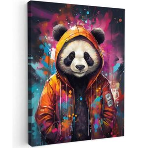 MuchoWow OBRAZ NA PLÁTNE Panda - Bunda - Graffiti - oranžová 30x40 cm vyobraziť