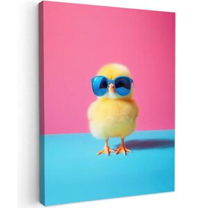 MuchoWow OBRAZ NA PLÁTNE Chick - Slnečné okuliare - modré 30x40 cm vyobraziť