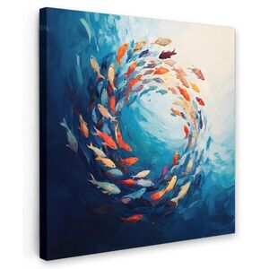 MuchoWow OBRAZ NA PLÁTNE More - ryby - farebné - dynamické 50x50 cm vyobraziť