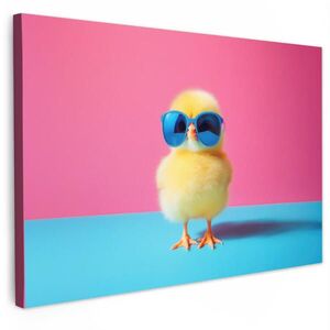 MuchoWow OBRAZ NA PLÁTNE Chick - Slnečné okuliare - modré 60x40 cm vyobraziť