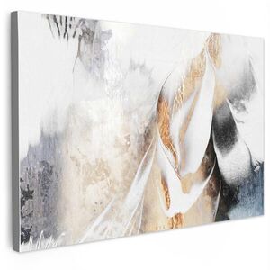 MuchoWow OBRAZ NA PLÁTNE Luxusné - abstraktné - zlaté - biele 120x80 cm vyobraziť