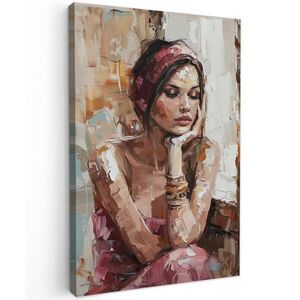 MuchoWow OBRAZ NA PLÁTNE Žena - vzhľad maľby - portrét - moderný 20x30 cm vyobraziť