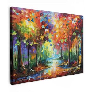 MuchoWow OBRAZ NA PLÁTNE Krajina - Les - Farby - Príroda 40x30 cm vyobraziť